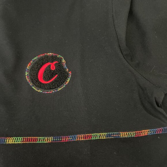 Cookies Brand Contrast Stitch & Chenille Applique Black Size Medium Streetwear - Picture 2 of 4